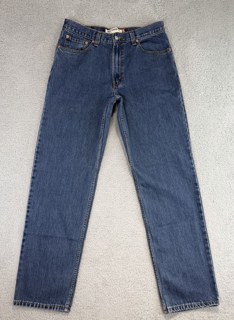 Vintage Men's Levi's 550 Jeans 34X33 Blue Denim Relaxed Fit Y2K Medium Wash